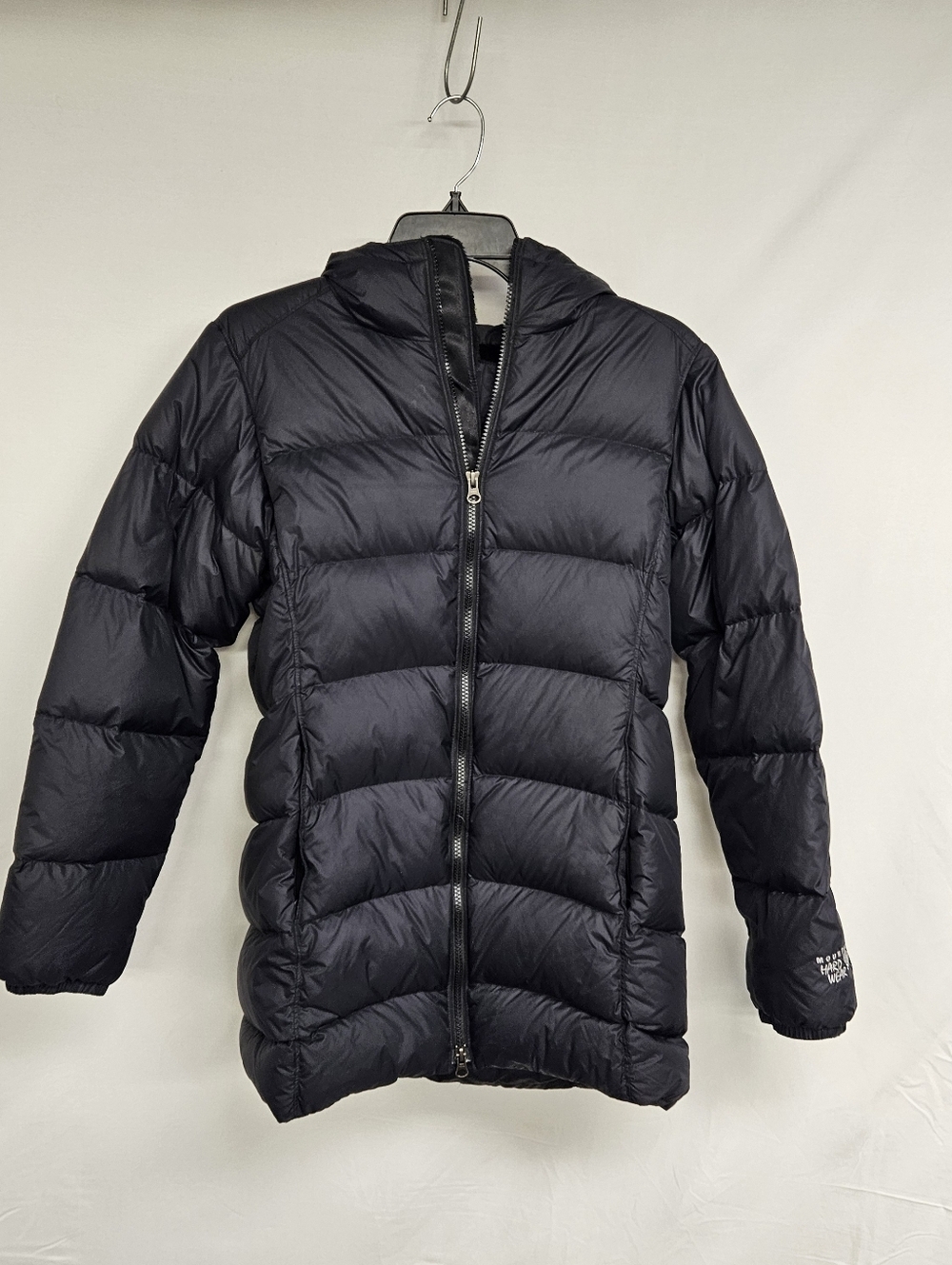 Mountain Hardwear Fleece Puffer Jacket Youth Large Black Hooded Insulated Winter